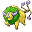 Pokémon Rouge-Feu/Vert-Feuille (de face, shiny)