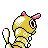 Pokémon Or (de dos, shiny)