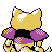 Pokémon Or (de dos, shiny)