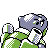 Pokémon Or (de dos, shiny)