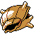 Pokémon Or (de dos, shiny)