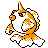 Pokémon Or (de face, shiny)