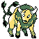 Pokémon Or (de face, shiny)