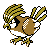 Pokémon Or (de face, shiny)