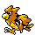 Pokémon Or (de face, shiny)