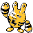 Pokémon Or (de face, shiny)